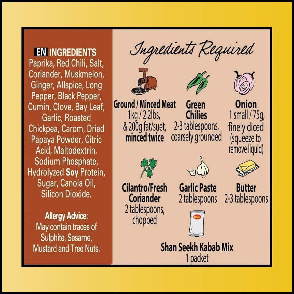 Shan Shan Seekh Kabab Masala, 1.76 oz  50 g