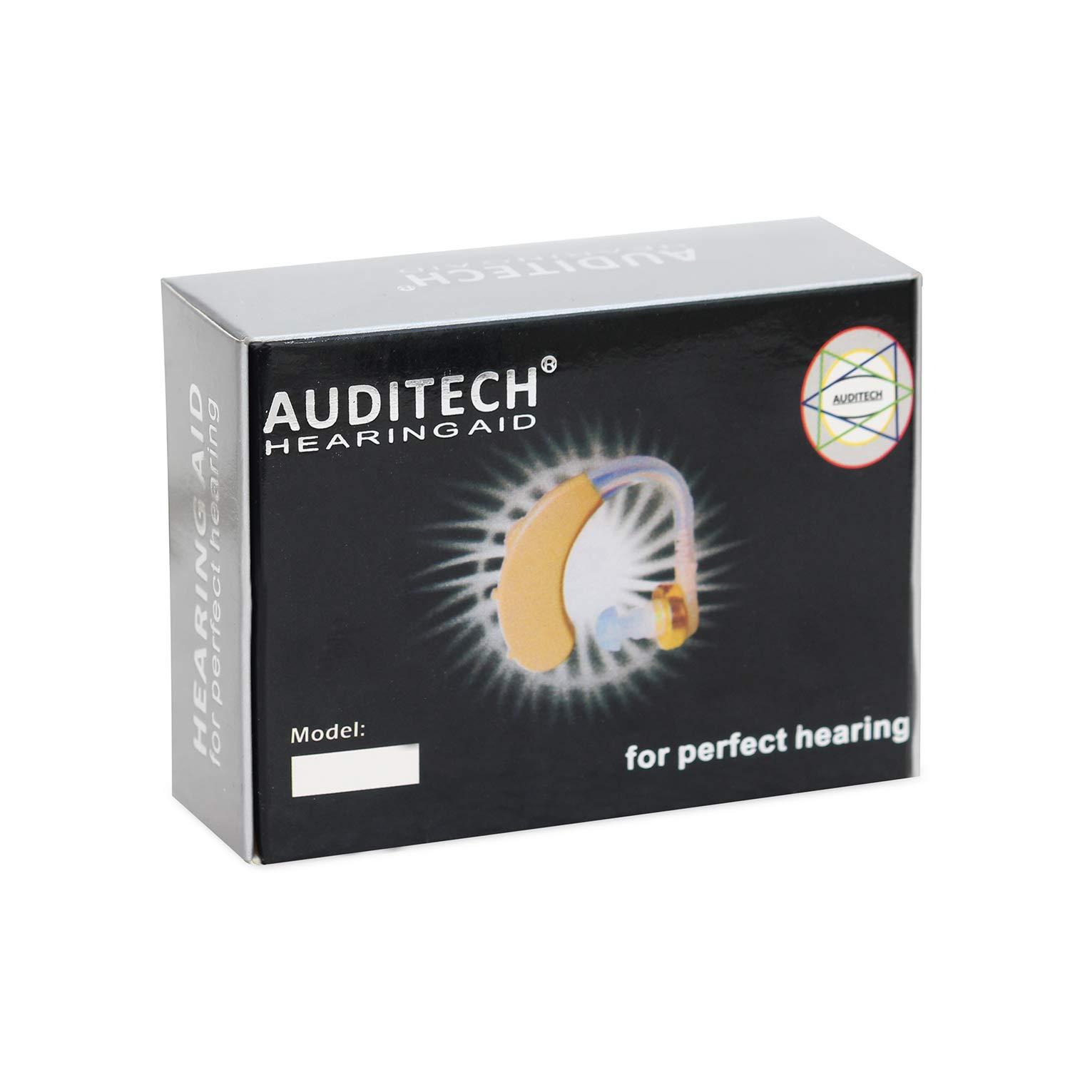 AUDITECH AUDITECH \'Star\' Behind-The-Ear (BTE) Hearing Aid - Sound Amplifier for Up to 50% Hearing Loss (Beige)