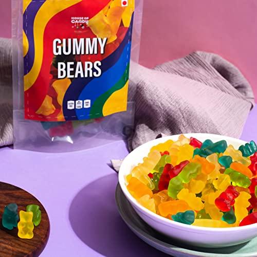 House of Candy House of Candy Gummy Bear Animal Shaped Candy w/Gummy Coating, Jelly Candy - 100gm (Pack of 2)