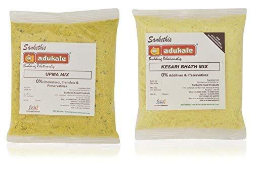 Adukale Adukale Upma Mix and Kesari Bhath Mix, 500g (Combo of 2)