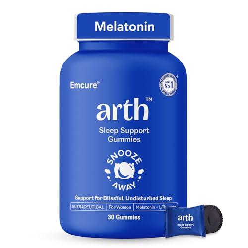 ARTH Arth Sleep Gummies | 30 Plant-Based Melatonin Gummies (5mg) with Chamomile, Passion Flower Extract & L-Theanine | Supports Deep Sleep & Relaxation | Safe, Non-Addictive Sleep Aid with No Added Sugar