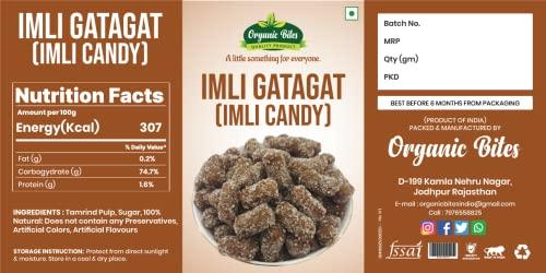 Organic Bites Organic Bites Imli Gatagat Candy I Sweet and Sour Tamarind Candy| Tamarind Emly gatagat Churan| Khatta Meetha Chulbuli Imli [Jar Pack] -200 gm