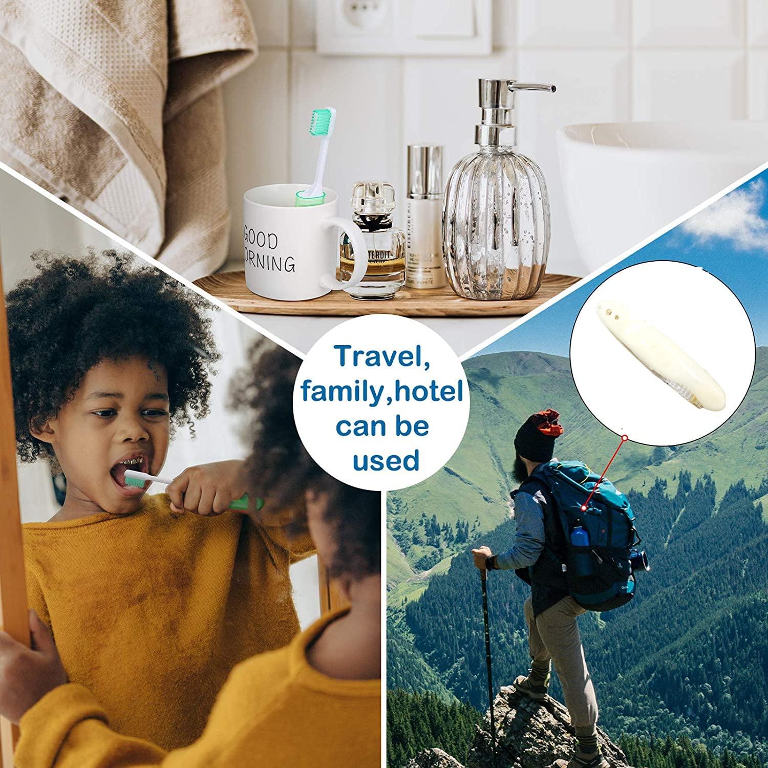 Goodern Goodern 6 Pieces Travel Toothbrush Set,Mini Travel Toothbrush Kit,Portable Durable Soft Travel Toothbrushes,Individually Packed Folding Toothbrush for Travel, Camping, School, Home, Business Trip