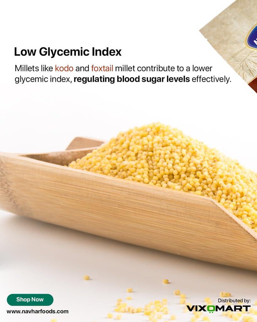 Navhar Health N Goodness Navhar Multigrain Atta - Wheat Free, Gluten Free 1KG, Multi Millets Flour