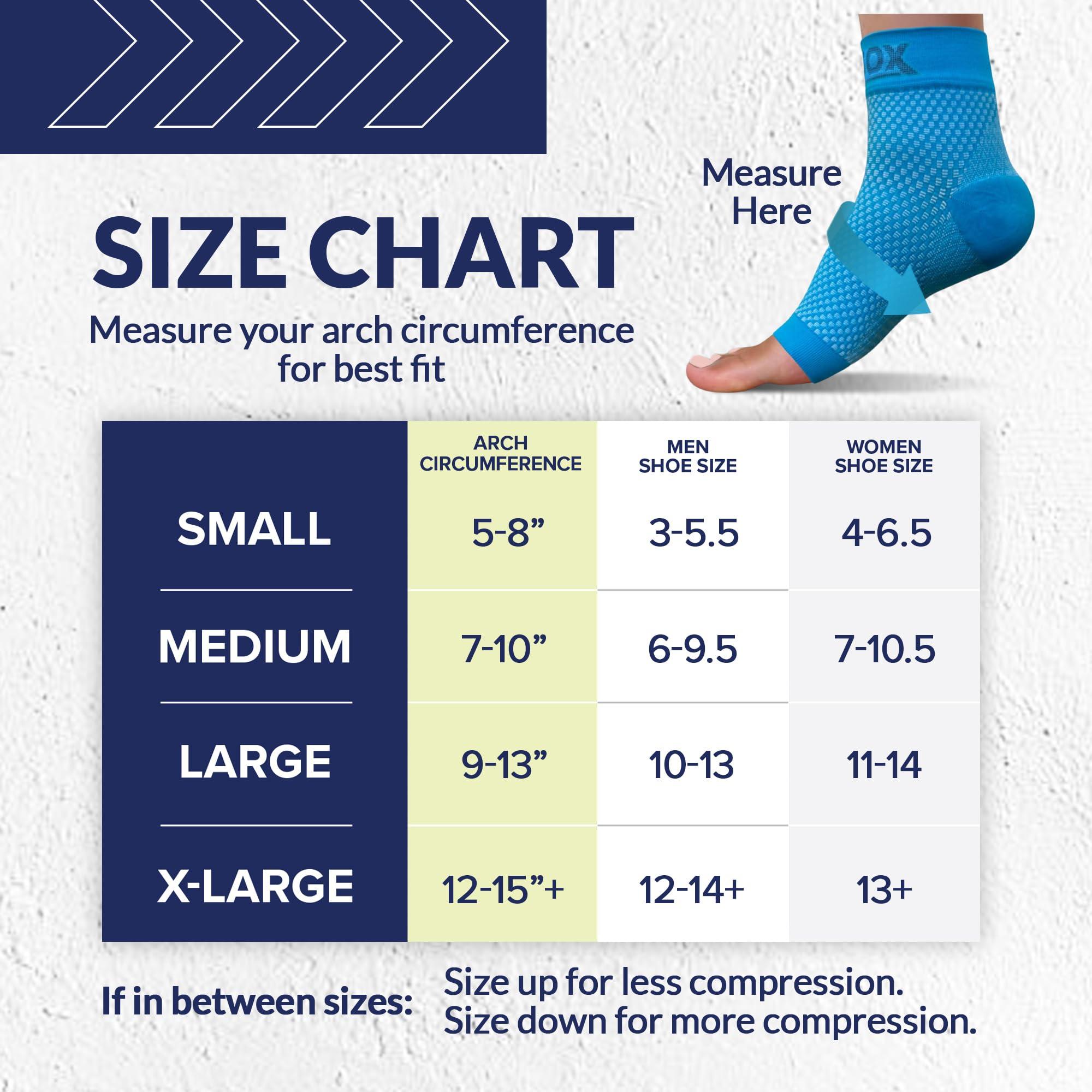 SB SOX SB SOX Compression Foot Sleeves for Men & Women - Best Plantar Fasciitis Socks for Plantar Fasciitis Pain Relief, Heel Pain, and Treatment for Everyday Use with Arch Support (Blue, Medium)