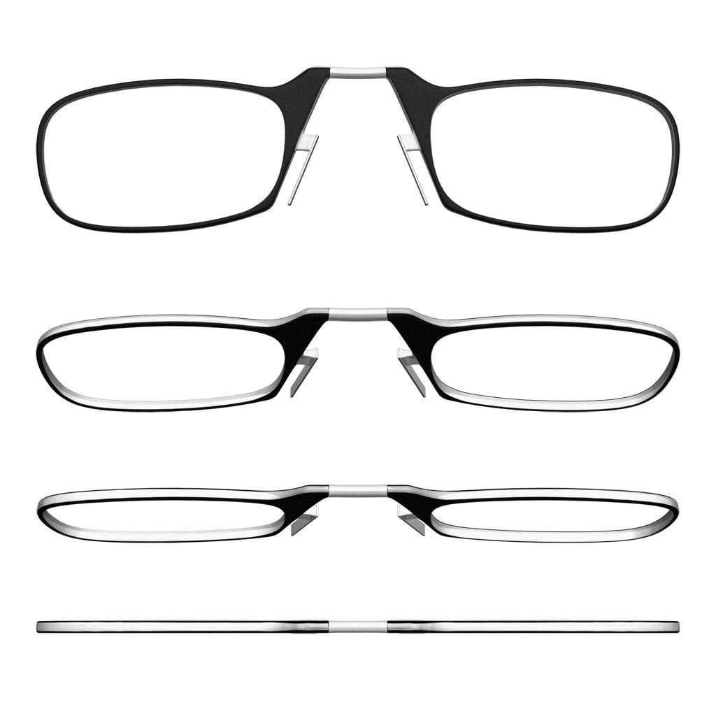 First Lens First Lens Ultra Thin Nose Clip Rimless Reading Glasses For Men & Women Blue 250