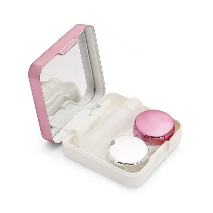 RRJ RRJ Plastic Contact Lens Case | Lens Box For Travel | Lens Case For Contact Lenses With Mirror, Tweezer, Applicator, Solution Bottle & Lens Box (Multicolor)