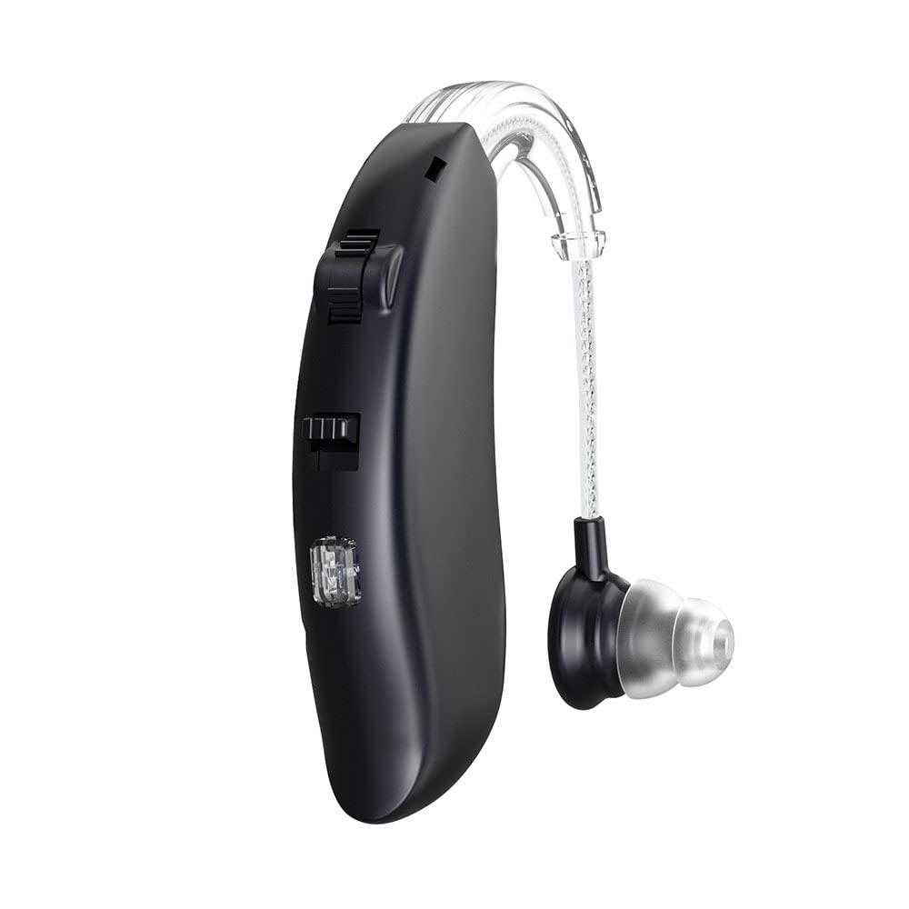 HP SOUND PLUS HP SOUND PLUS Hearing Aid/Rechargeable Sound Amplifier/Sound Enhancement Device/Editional Feature of Bluetooth Connection HP 106BT BLACK For Moderate Hearing Loss