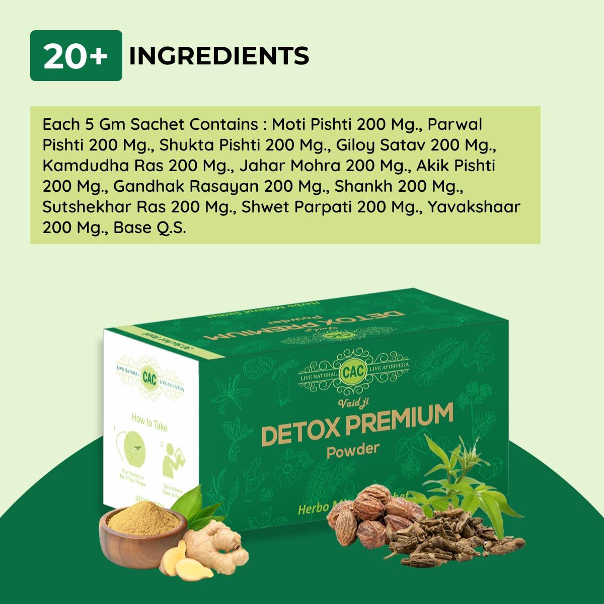 CHANDIGARH AYURVED CENTRE DrVaid Ji - Detox Premium Powder (30 Sachet)