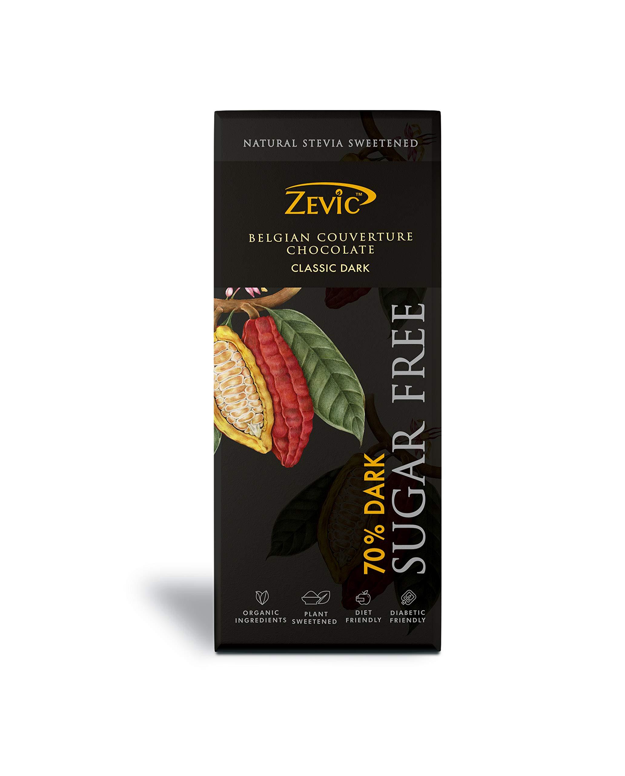 ZEVIC ZEVIC Stevia Sugarfree Powder 300gm + 70% Dark Belgian Chocolate with Stevia 40 gm Combo