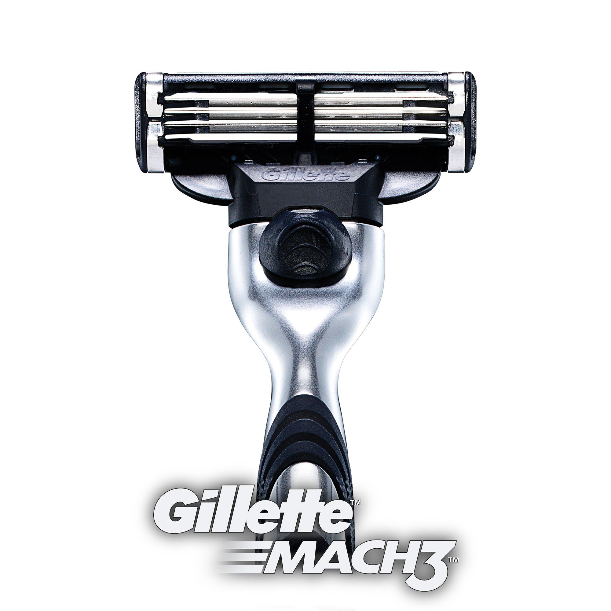 Gillette Gillette Mach3 Turbo Mens Razor with Flexball Technology & Gillette Mach3 New Blade Razor - 1 Count