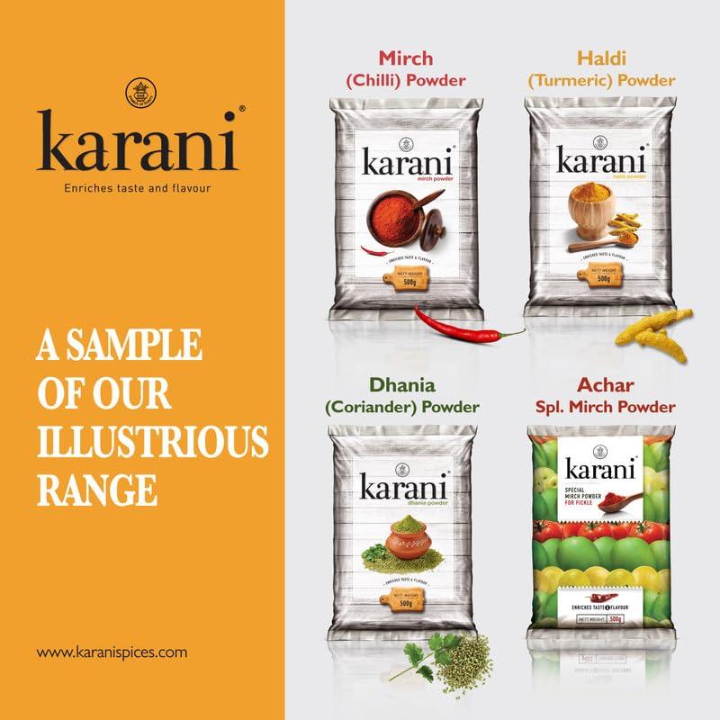 Karani Aachar Spl Mirch Powder | Chilli Powder for Pickles | Chilli Powder Made With Byadgi and Warangal Bamboo Chilli - No Added Flavour, Colour or Preservatives - 1.5 Kg (Pack of 3 - Each 500 Gms)