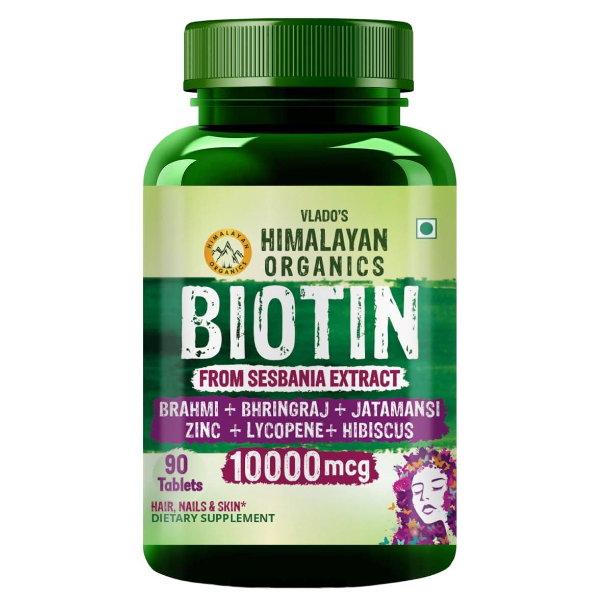HIMALAYAN ORGANICS Himalayan Organics Biotin - Hair & Skin Gummies For Men and Women - 60 Gummies
