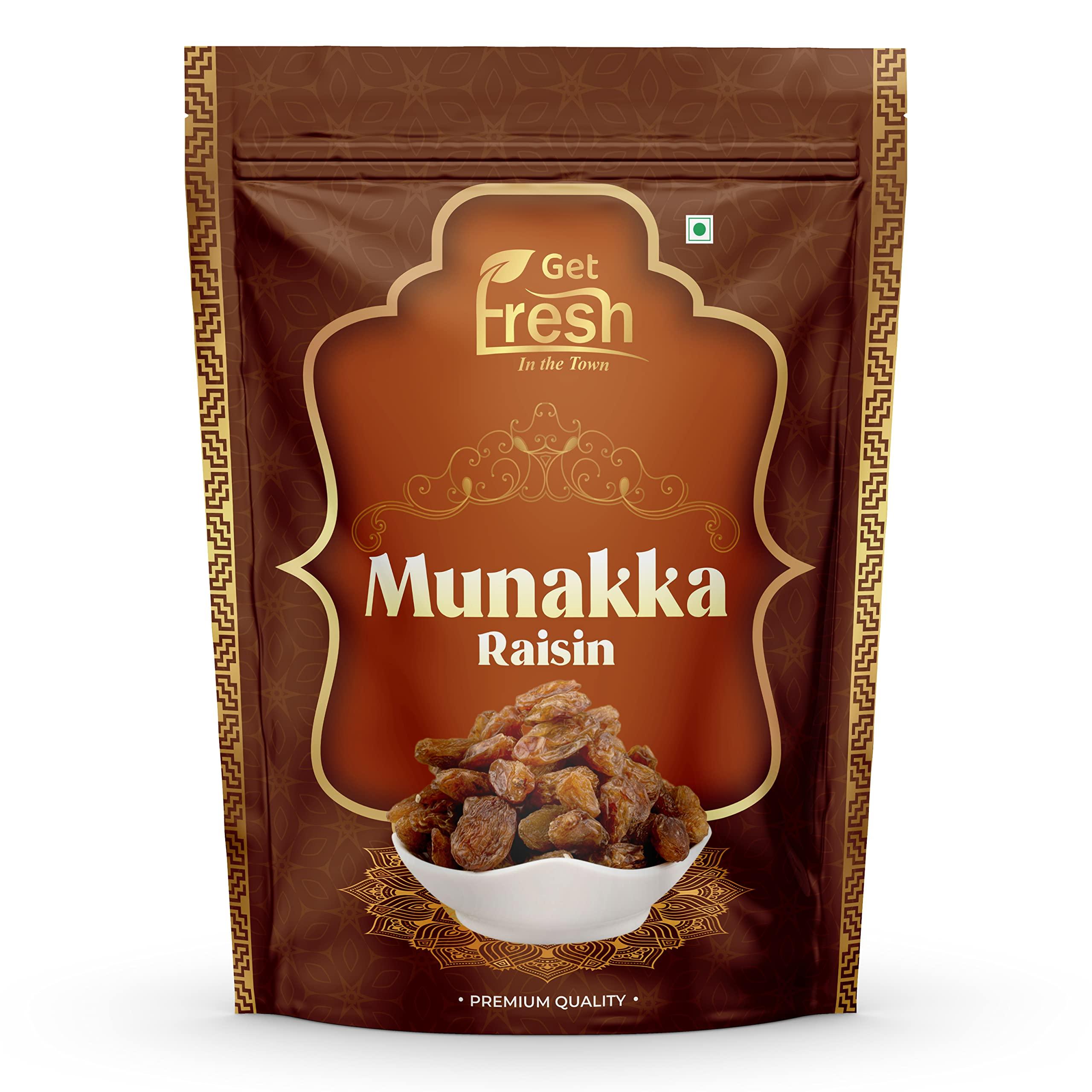 GET FRESH GET FRESH Afghan Imported King Size Afghani Large Munakka Kishmish Raisins (Pack of 500 gram)