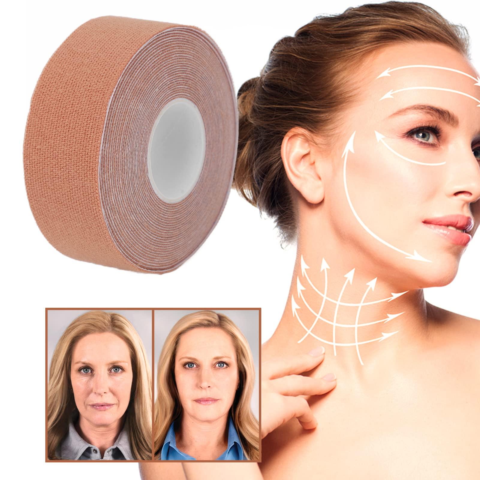 CABE Facial Myofascial Lift Tape, Unisex Latex Free Anti Wrinkle Natural Face Firming Patch for Neck Chin