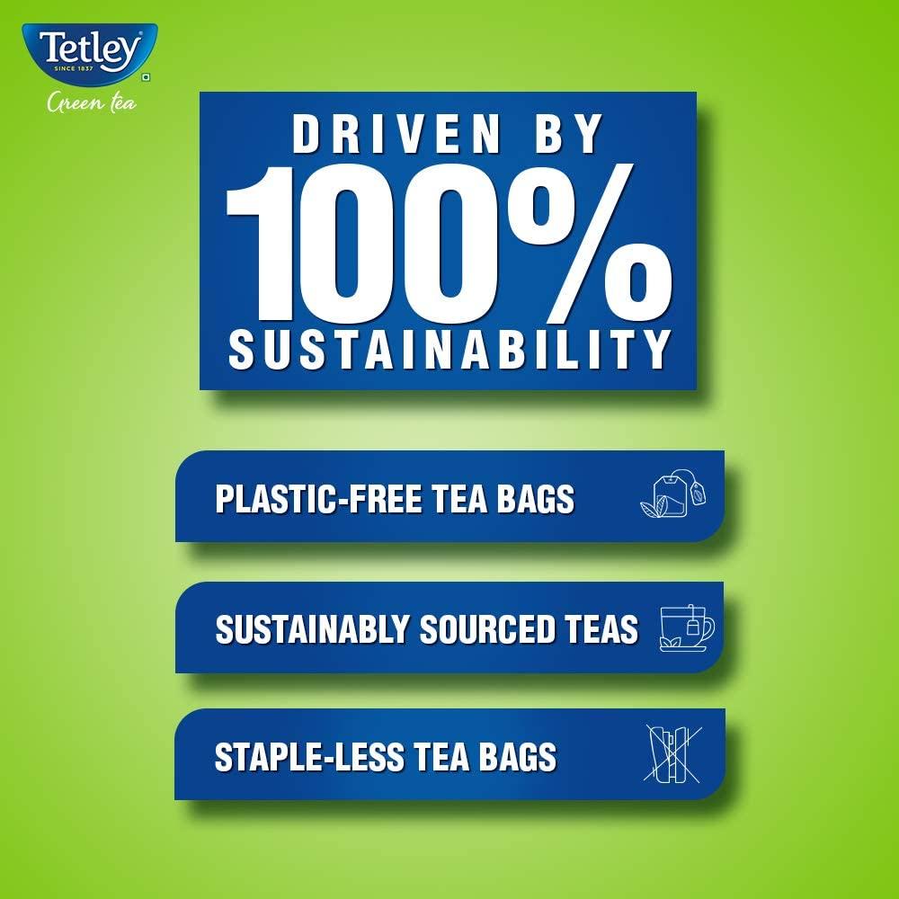 Tetley Tetley Green Tea Bags, Ginger Mint Lemon (50 Tea Bags), 75 grams, Pack of 1