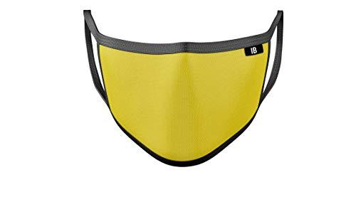 iberry's iberry's 2 Ply Fabric Mask Mouth Nose Cover Anti-Dust/Pollution Reusable - Pack of 3 (Yellow, Green, Blue)