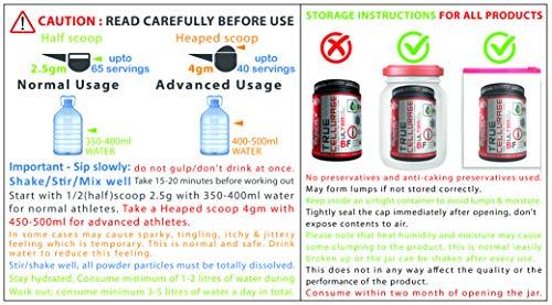Grizzly Nutrition Grizzly Nutrition, True Cellurage, Pre Workout Powder, upto 65 Servings, citrulline, beta alanine, caffeine +13 performance boosters,160 grams (Watermelon Brasilia)
