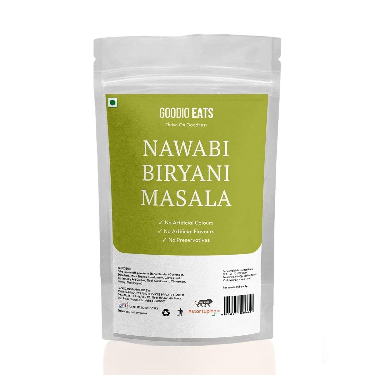 GOODIO EATS - Thrive On Goodness Goodio Eats - Thrive On Goodness Nawabi Biryani Masala and Garlic Powder 200 g - (Natural, No Preservatives, No MSG, (Pack of 1)