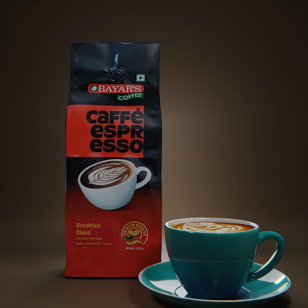 BAYAR'S Bayar\'s Breakfast Blend Coffee Beans 500 g, 70% Arabica, 30% Robusta, Roasted Coffee Beans