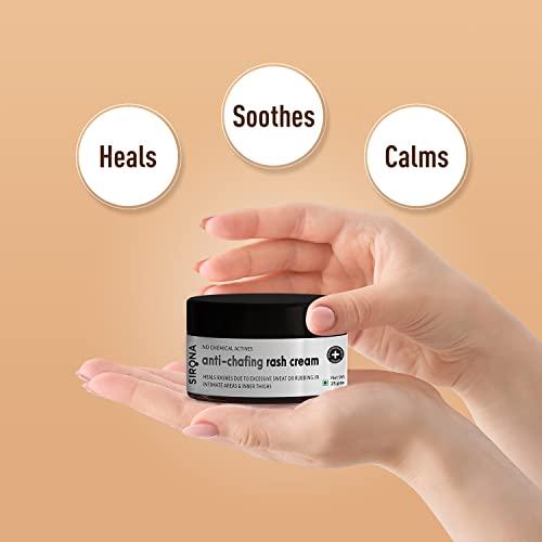 Sirona Sirona Natural Rash Cream - 25gm | For Chafing Due to Sanitary Pads, Heavy Thighs, Sports Activities, Waxing and Gymming