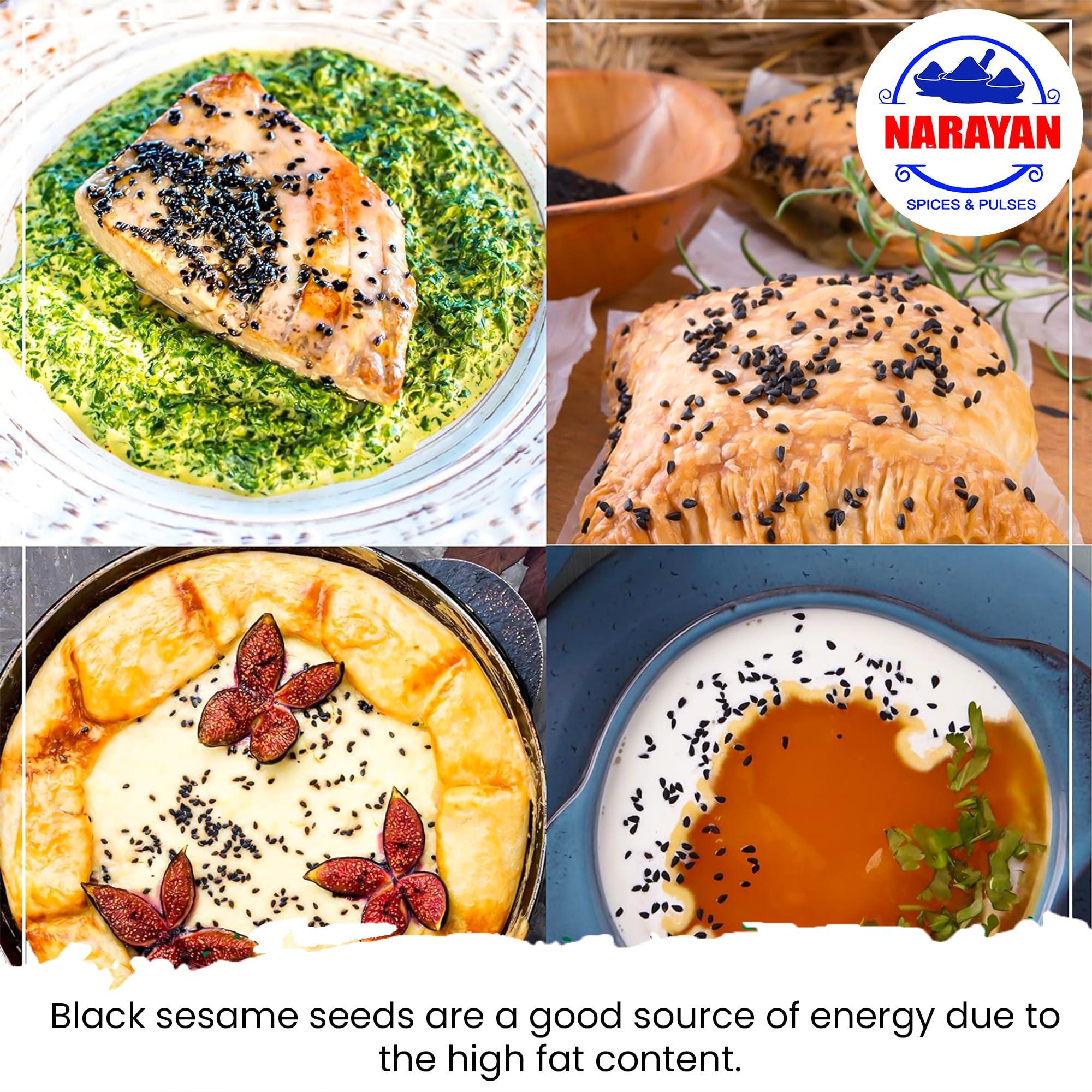 NARAYAN NARAYAN Black Sesame Seeds | Kale Till | 500g (4)