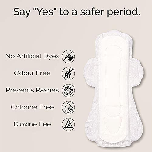 THE WOMAN'S COMPANY The Woman's Company Day Sanitary Pads for Women Value Pack of 16 | Organic Cotton Napkins Antibacterial, Biodegradable & Rash-Proof Pad for Regular Flow