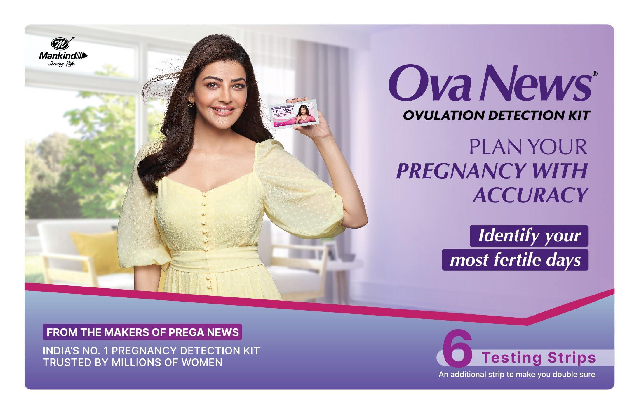 Ova News Ova News - Ovulation Detection Kit from Prega News | Identifies 5 Most Fertile Days to Conceive in 5 Mins (Pack of 5)