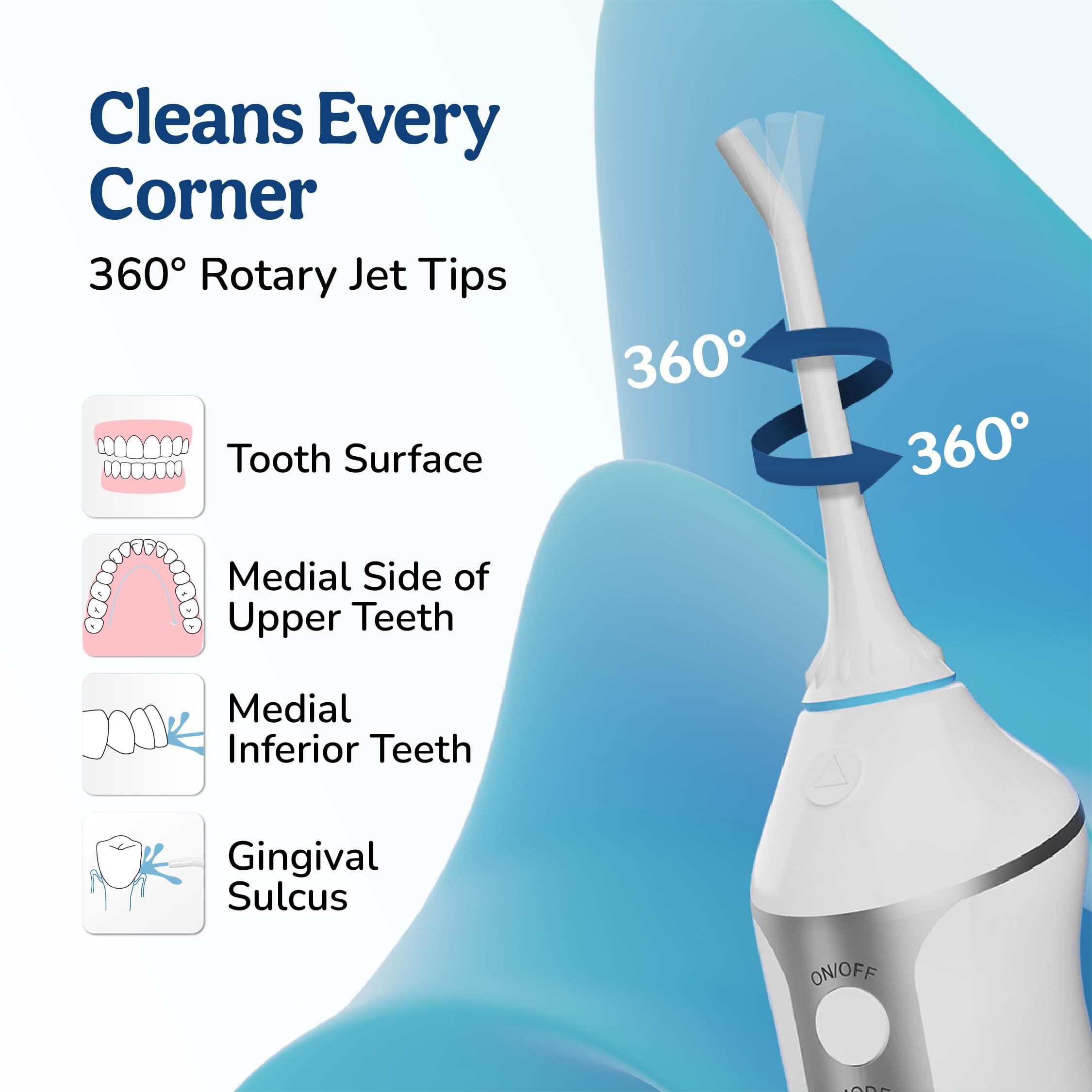 CARESMITH Caresmith Professional Cordless Dental Flosser | 300 ml Large Detachable Water Tank | 3 Modes | IPX7 Waterproof | Oral Flosser