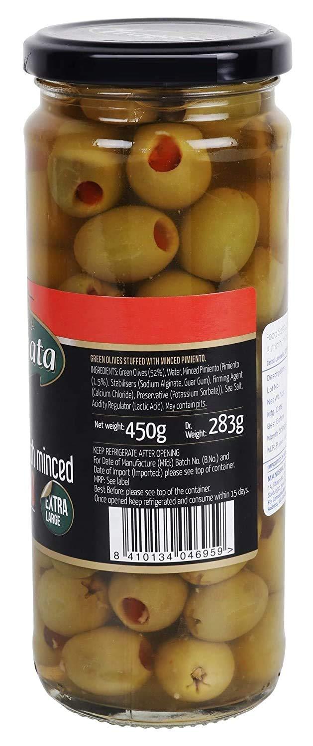 Fragata Fragata Green Olives Stuffed with Minced Pimiento 450g (Pack of 2)