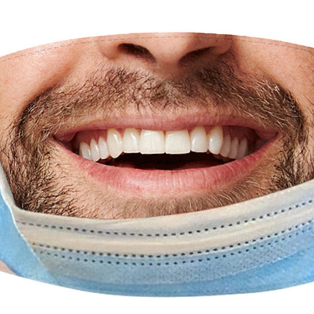 Generic LOSA Creativity 3D Print Funny Bandit Prank Face Mask Masque Mouth Cover A