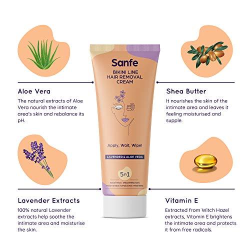 Sanfe Sanfe Hair Removal Gel- 100ml with Aloe Vera & Coconut Extracts (Hair removal Cream 100 gm)