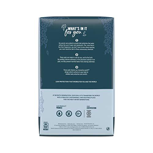 Seventh Generation Seventh Generation Maxi Pads, Overnight with wings, Free & Clear Chlorine Free Maxi Pads, 14ct