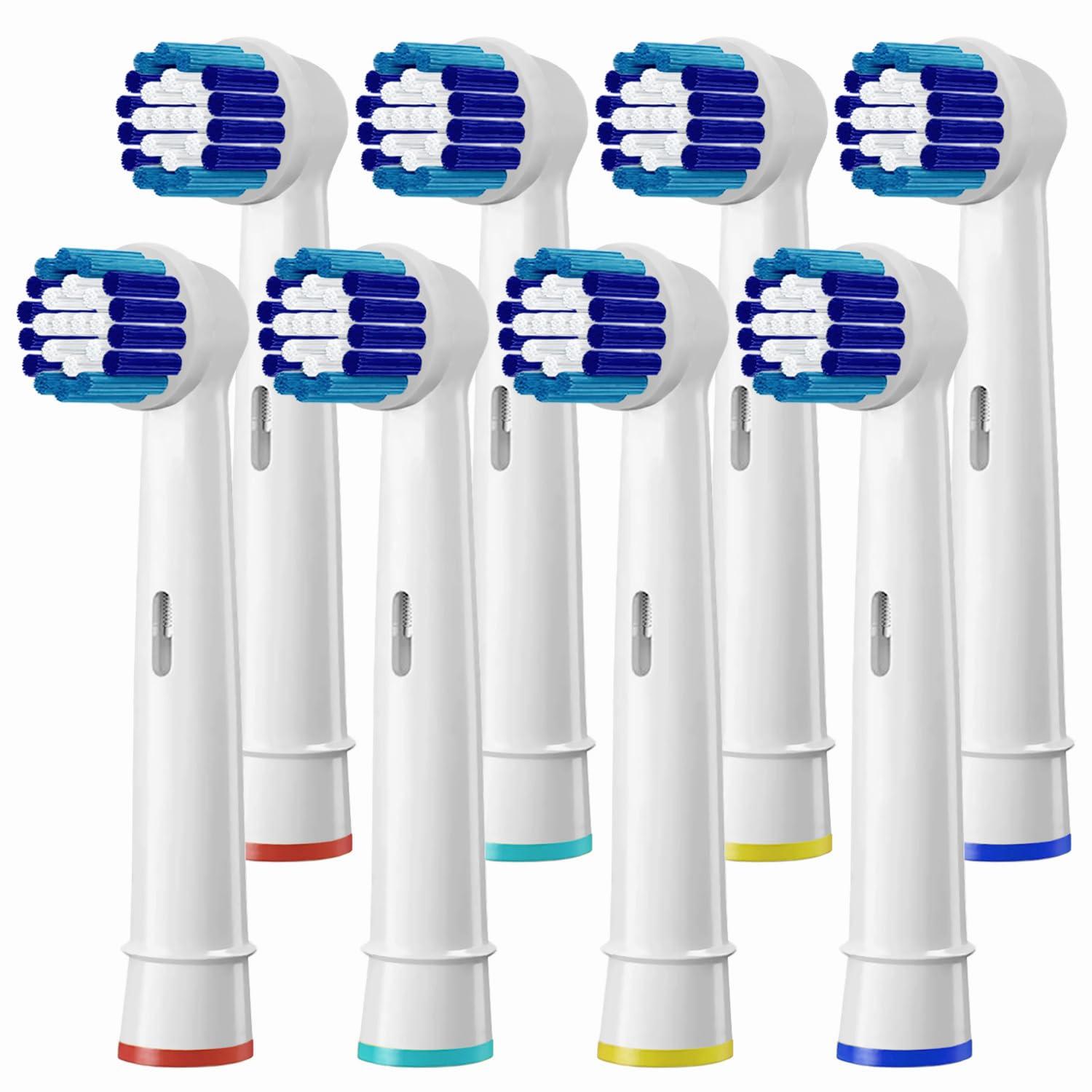 PEPECARE 8 Pack Replacement Toothbrush Heads Compatible with Braun Oral-B Professional Care 500 1000 2000 2500 3000 5000 Vitality Pro Smart Genius Toothbrushes