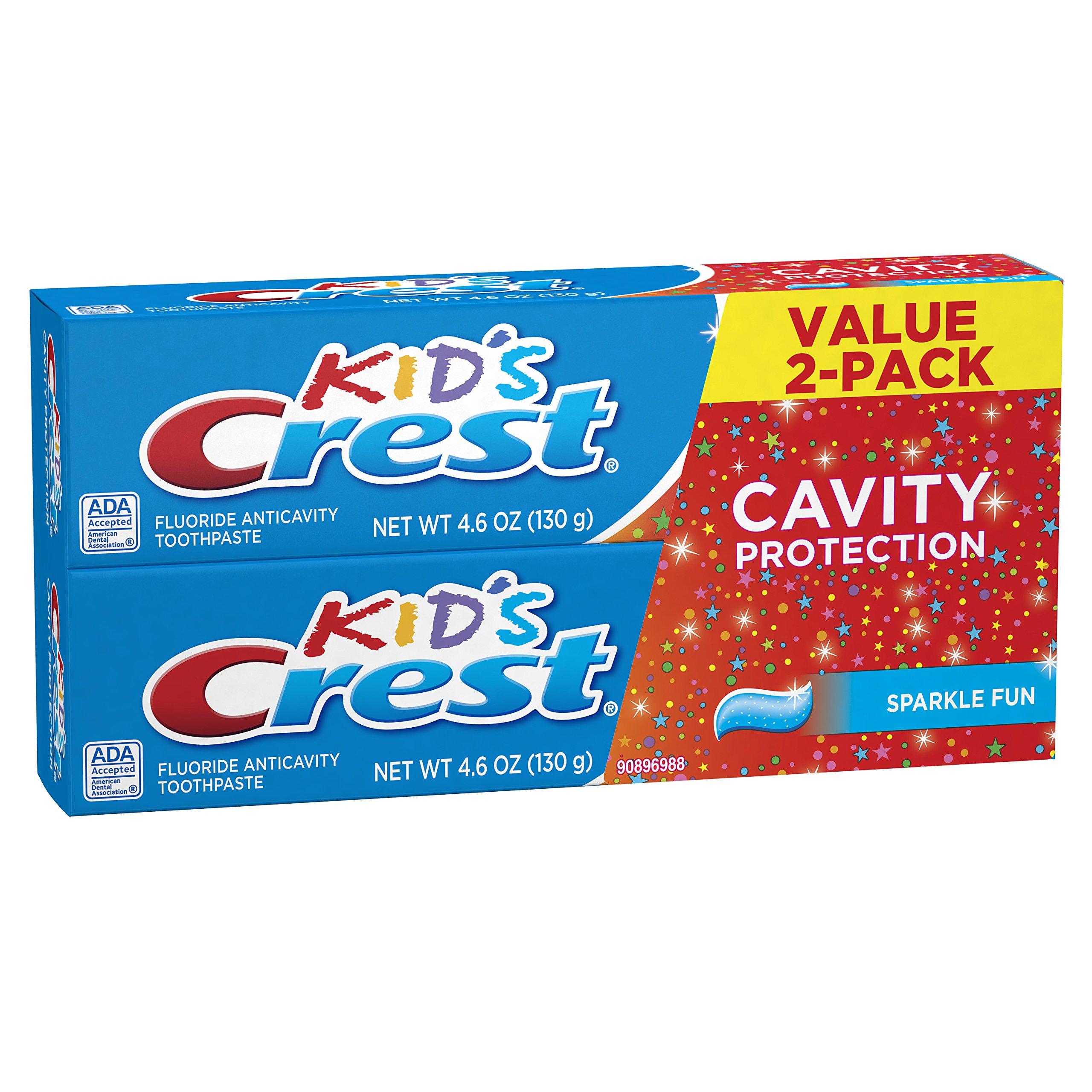 Crest Crest Kids Cavity Protection Sparkle Fun Flavor Toothpaste 4.6 Oz Twin, 0.66 Pound