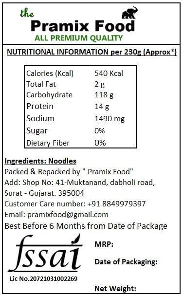 Pramix Pramix Instant Noodles,Hakka Noodles,Wheat Noodles ,Plain Noodles Chowmein Gluten Free, Vegetarian Noodles - 900gm