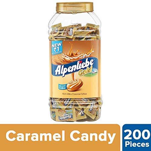 Alpenliebe Alpenliebe Gold, Caramel Candy Jar, 800 g, 200 pc