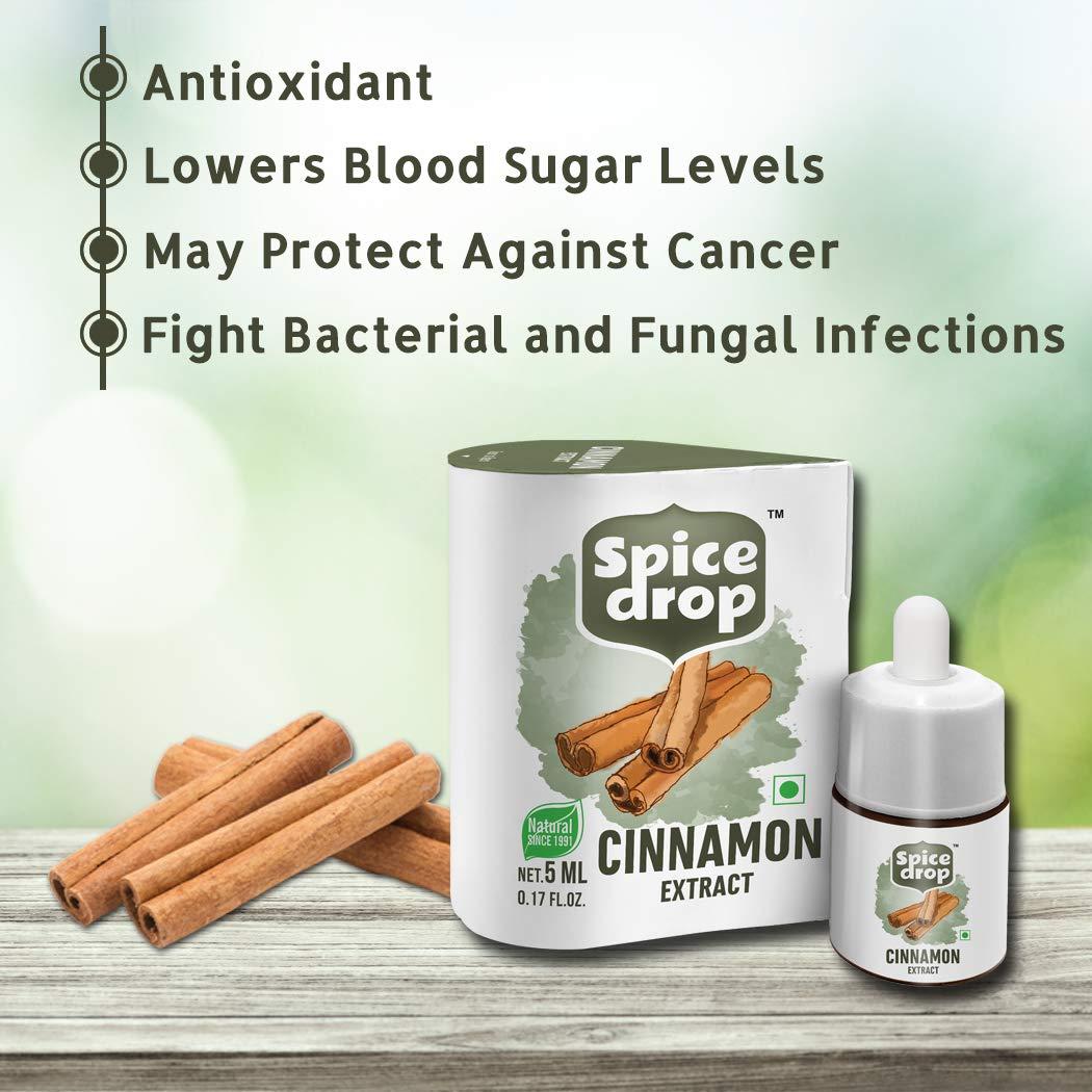 Spice Drop Spice Drop DessertCombo |Natural Extract Cinnamon 5ML and Natural VanillaExtract 20ML | Essence for Cooking, Baking, Food, Milk, Ice Cream, Cake | No Preservatives | Non-GMO | Paleo Keto Friendly