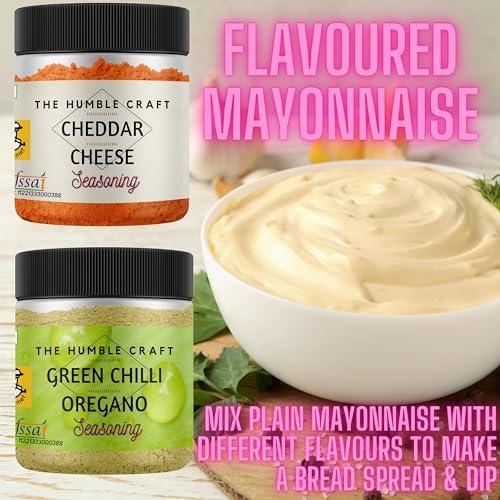 The Spice Rack The Humble Craft Cheddar Cheese Seasoning Powder - Popcorn, Salad, Pizza, Pasta, Spread, Dip & Marinade. Cheese Powder Seasoning - 100Gms