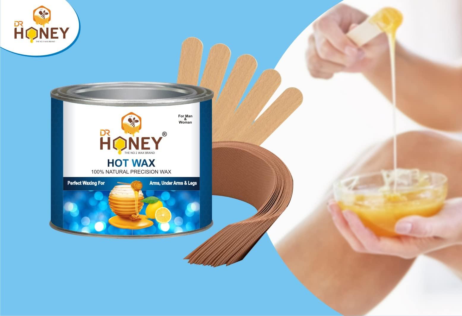 DR HONEY DR HONEY cold Wax 600 gram Hair Remover Wax for Women, Body & Face Waxing, Natural Ingredients for Women, Body soft and smooth for all skin wax strip and stick 600 gram