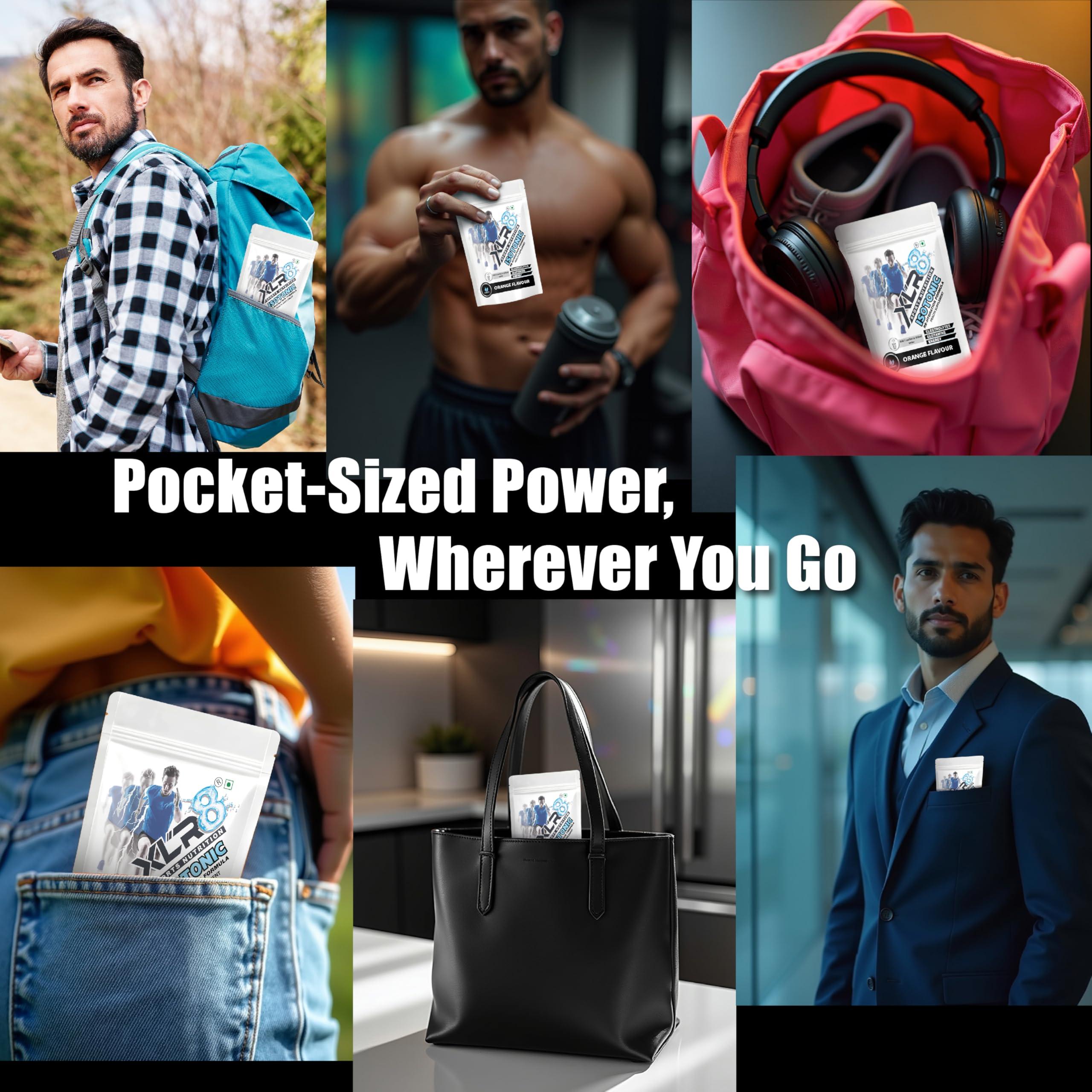 XLR8 XLR8 Isotonic Instant Energy Drink, Electrolyte Powder, Rehydration Formula for Extended Workouts (Lemon Flavour, Pack of 15)