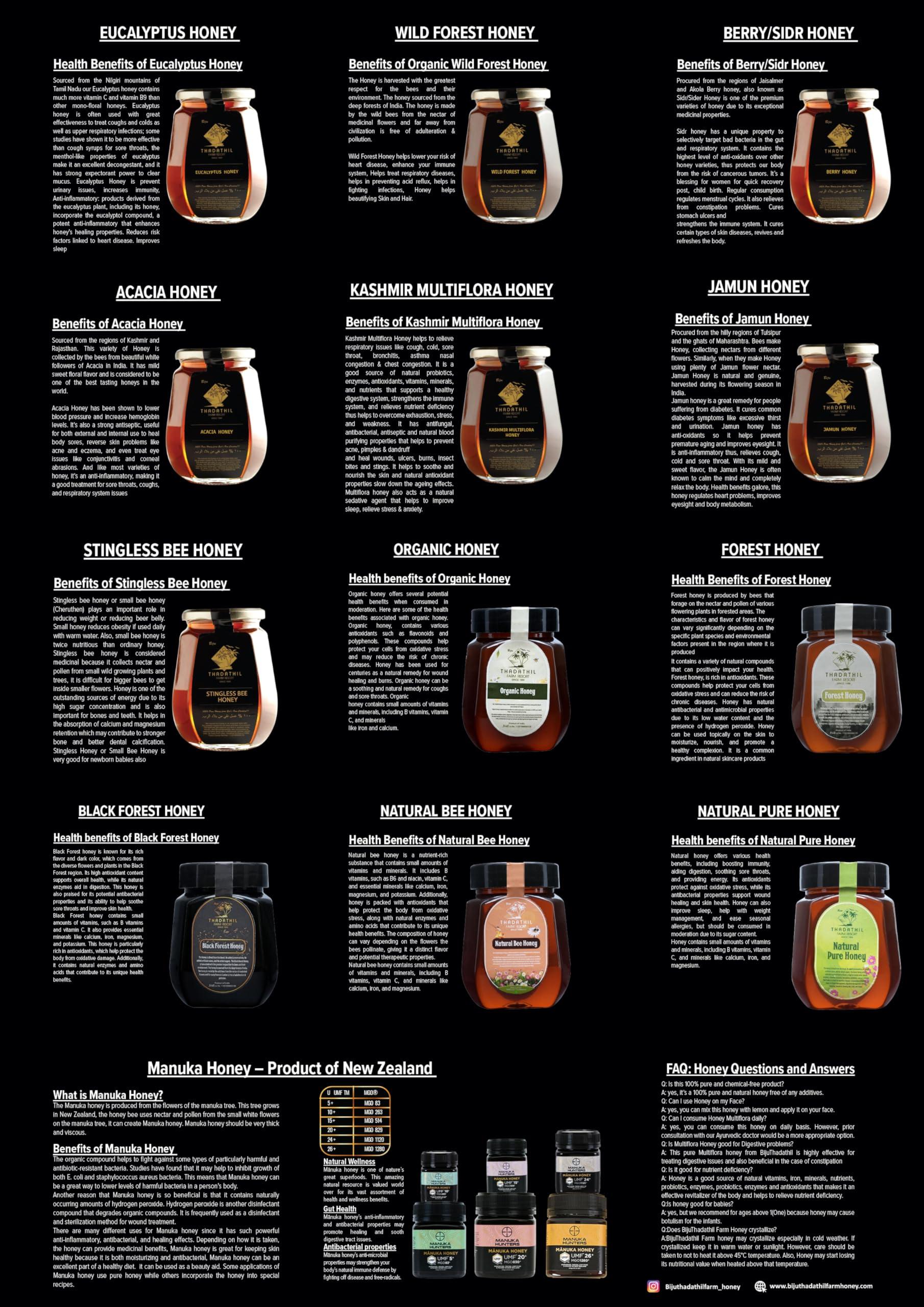 THADATHIL FARM RESORT THADATHIL FARM RESORT Ajwain Honey - Pure Natural Organic and Healthy Honey (Pack of 1 Kg)