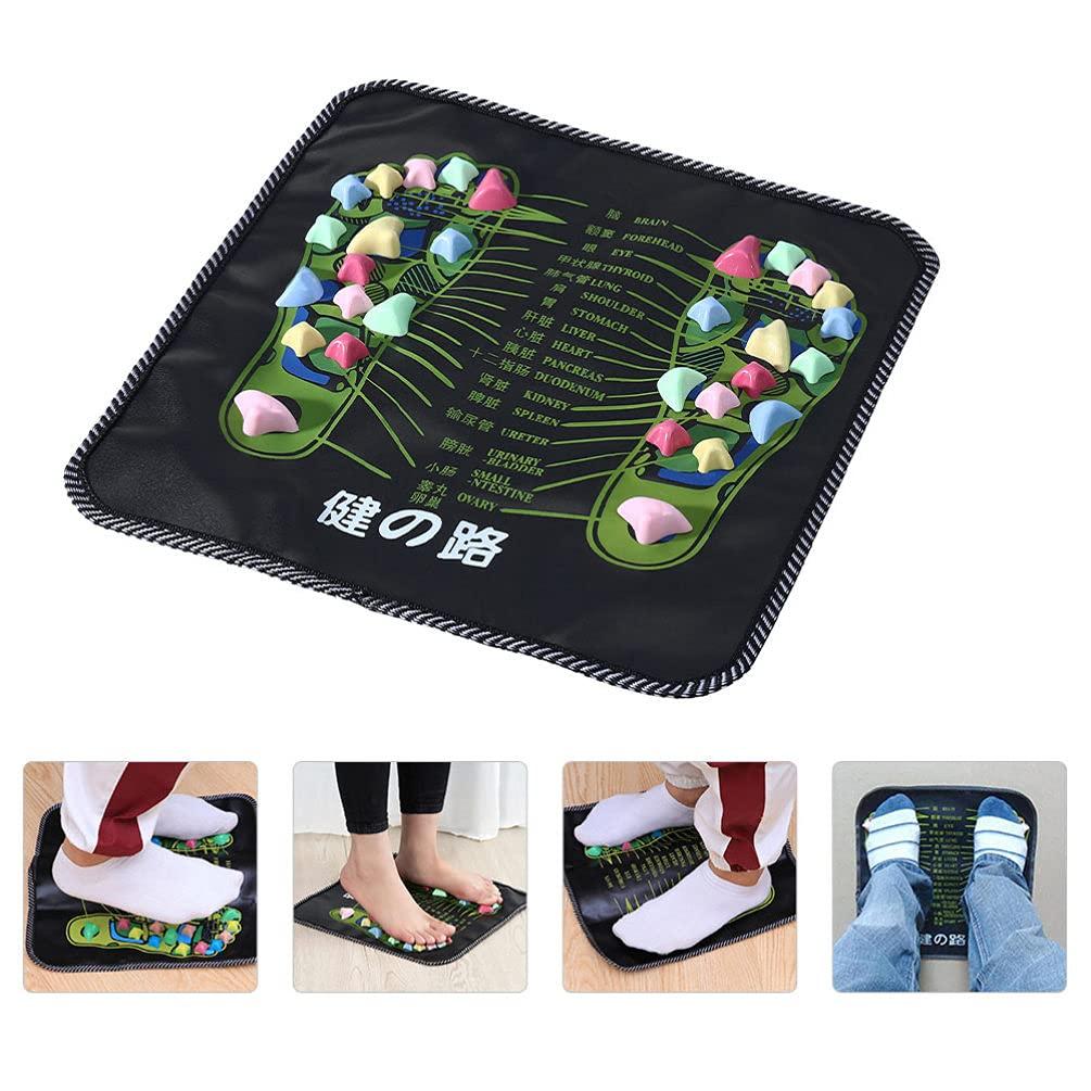 FOMIYES FOMIYES Pebble Foot Massage Mat Acupuncture Mat Reflexology Foot Massage Mat Foot Pad Reflexology Walk Massage Mat for Relax Body Acupressure Mat