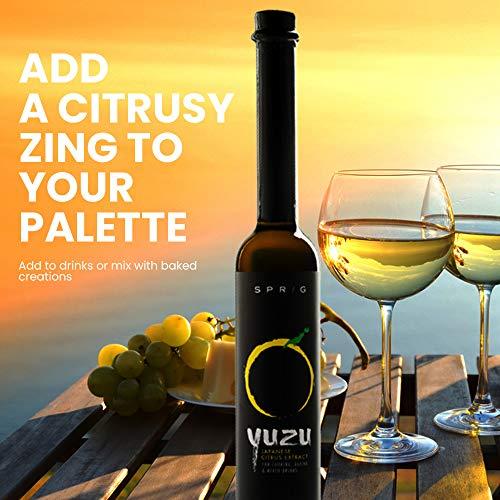 S P R I G Sprig All Natural Yuzu Extract | From Japanese Yuzu Extract | Yuzu Extract & Flavouring | Yuzu Extract for baking cakes, whipped cream, Pastries, Desserts & Beverages | Vegan | 120 g