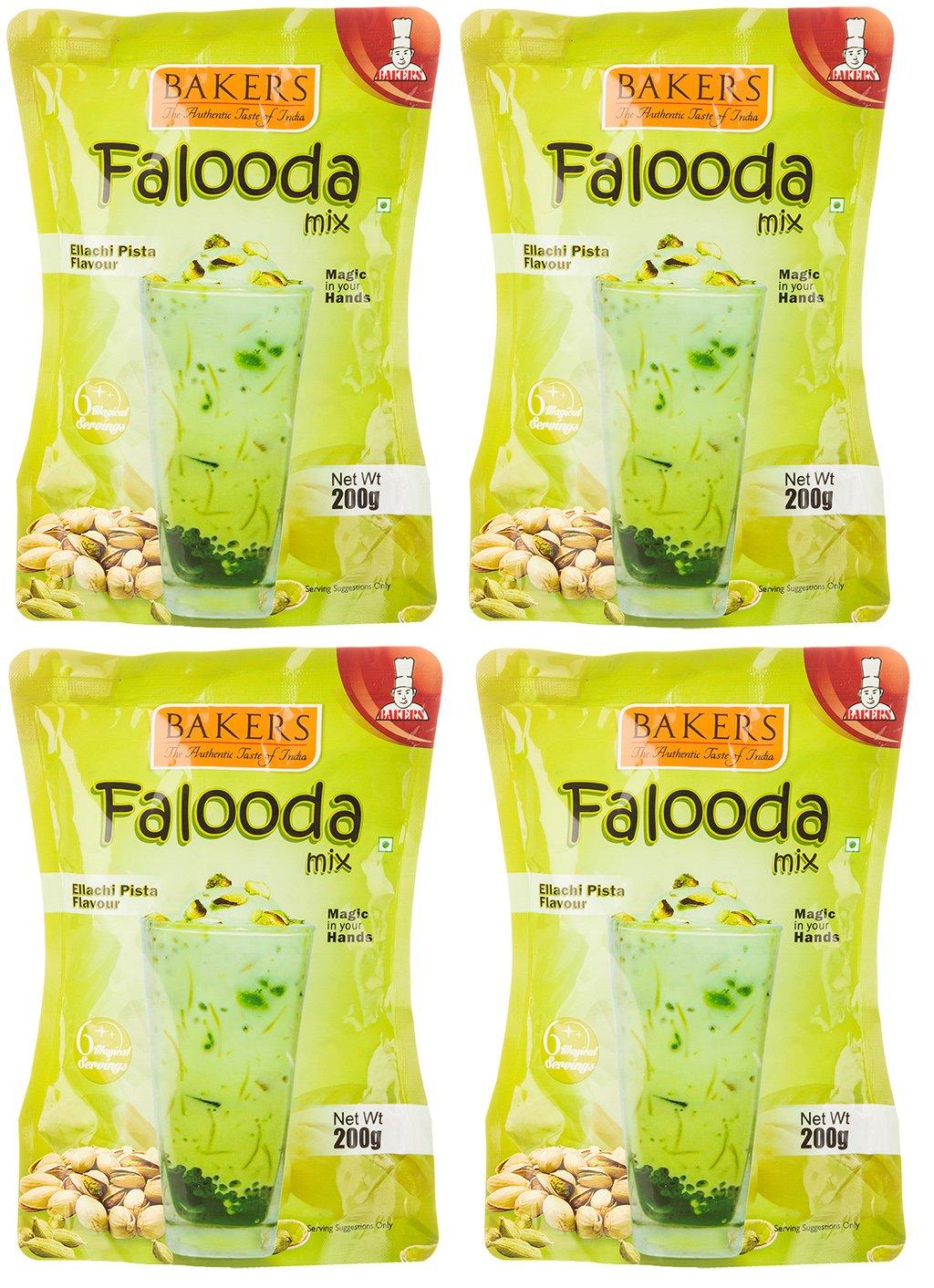 Bakers Bakers Falooda Mix, Elaichi and Pista - 200 Grams (Pack of 4)