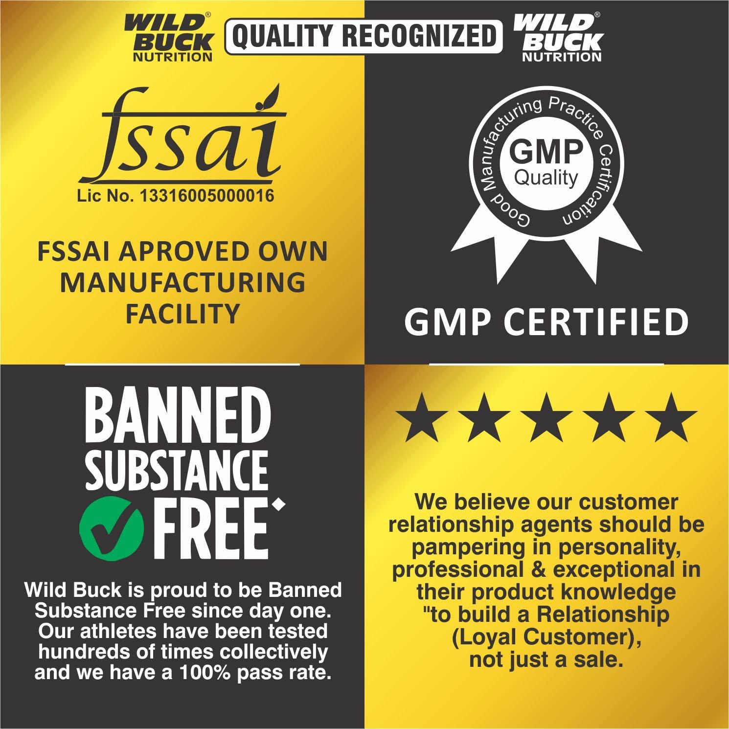 WILD BUCK WILD BUCK Ultra Focus Advanced Pre Workout with L-Arginine, L-Citrulline, Creatine, AAKG, Beta Alanine, Theanine & Natural Caffeine for Explosive Muscle Pump, Lean Muscles Building, Strength, Focus & Energy - For Men & Women [40 Servings, Lychee Deli