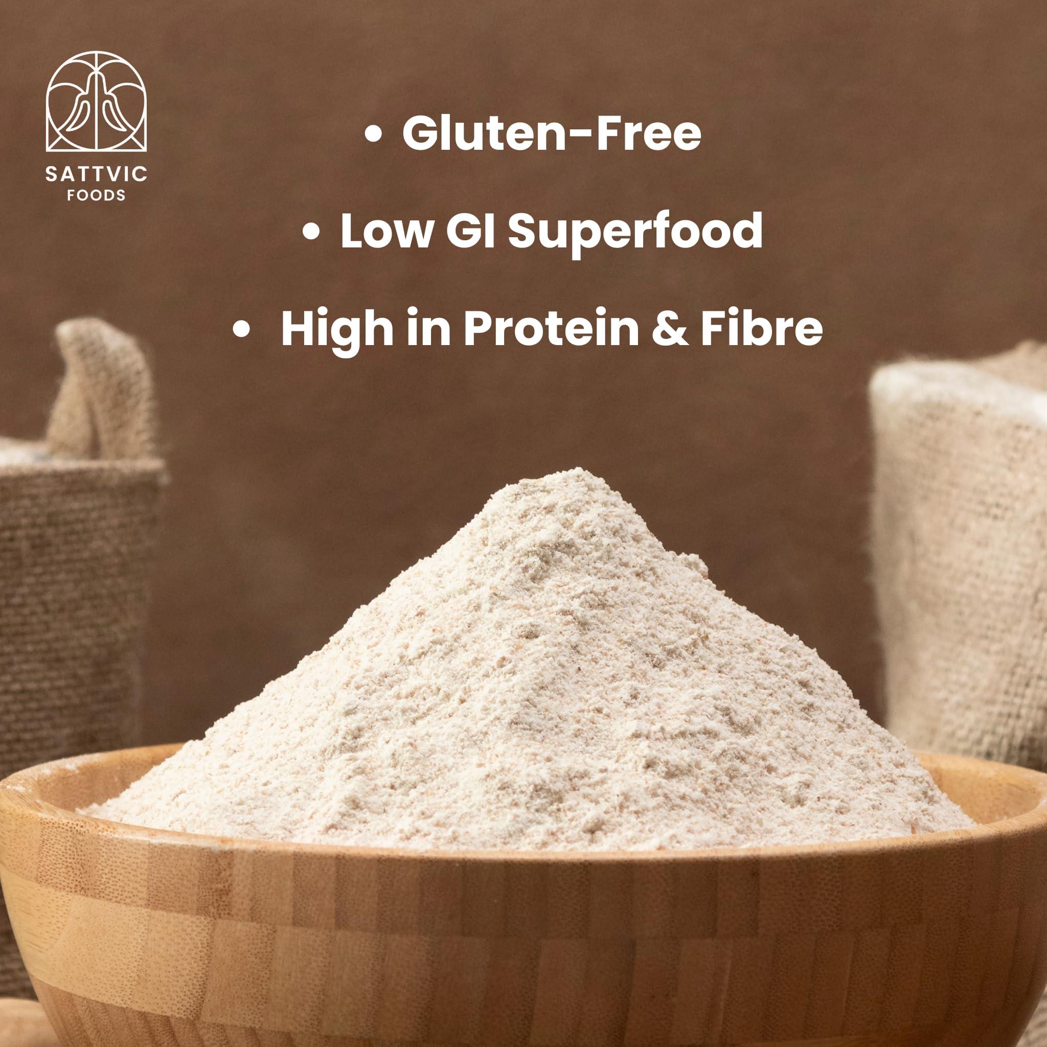 Sattvic Foods Sattvic Foods Oat Flour/Atta (1.5 kg) Stone Ground from Whole Grain Oats, Gluten-Free Low GI Superfood, High in Protein & Fibre | Use in Baking, Rotis, Chilla and Flour Blends