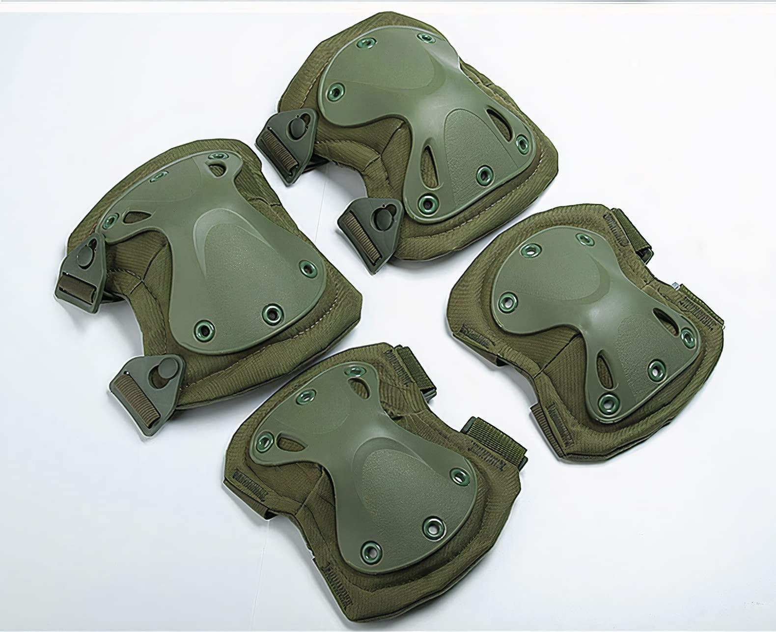 Linist Linist Tactical Knee Pads Elbow Pads Outdoor Sports Combat Knee & Elbow Protective Pads-Green