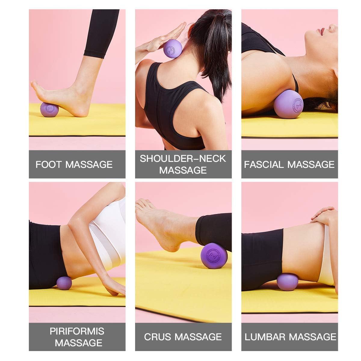 FITZELAR FITZELAR Massage Lacrosse Balls for Myofascial Release , SGS Certification, Massage Deep Tissue for Back and Shoulder, Trigger Point Therapy, Muscle Knots , Relieving Muscle Pain, Yoga Ball for Feet
