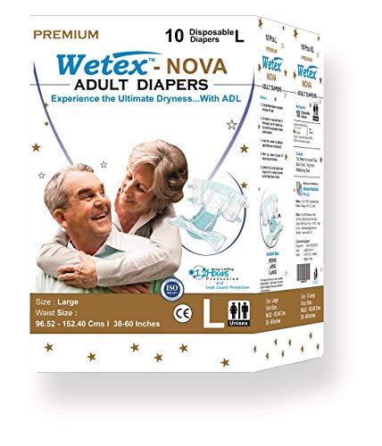WETEX Wetex Nova Premium Adult Diaper (Pack of 3, L - 96-152 cms, 38-60 inch)